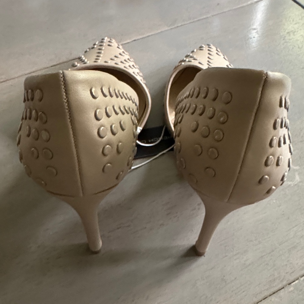 French Connection Beige Studded Heels - Picture 4 of 9